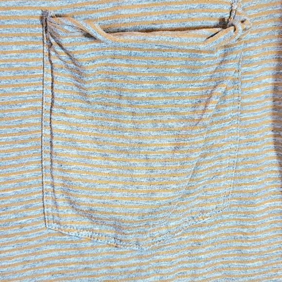 We The Free People Shirt Womens Small Gray Oversized Crop Boxy Stripe Girl Crush - Picture 5 of 12